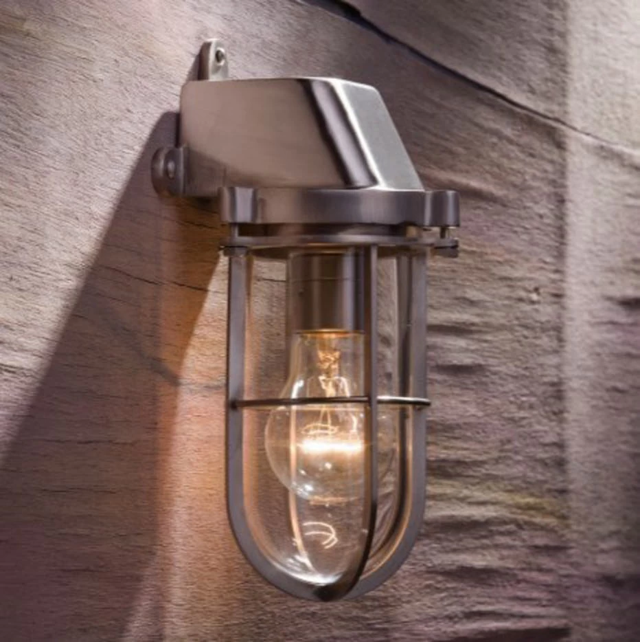 Admiral Applique Bronze Nickelé Mat Verre Clair