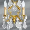 Applique Dorée Cristal De Bohème Louis XV Deux Lumières