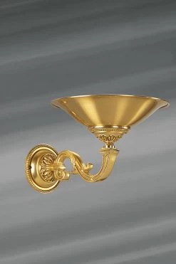 Applique Dorée En Forme De Vasque, Style Louis XVI En Bronze Massif