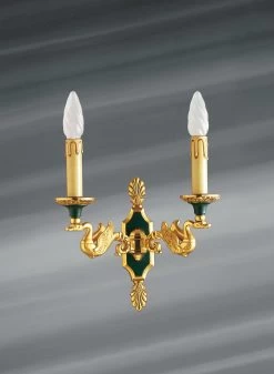 Applique Double En Bronze Massif, Style Empire, Dorée