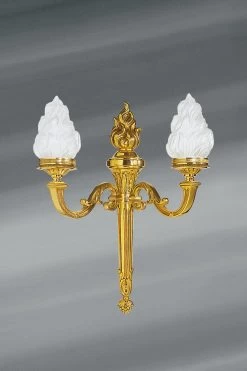 Applique Double En Bronze Massif, Style Louis XVI, Dorée