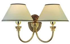 Applique Double Socle Ovale En Bronze Poli Principe