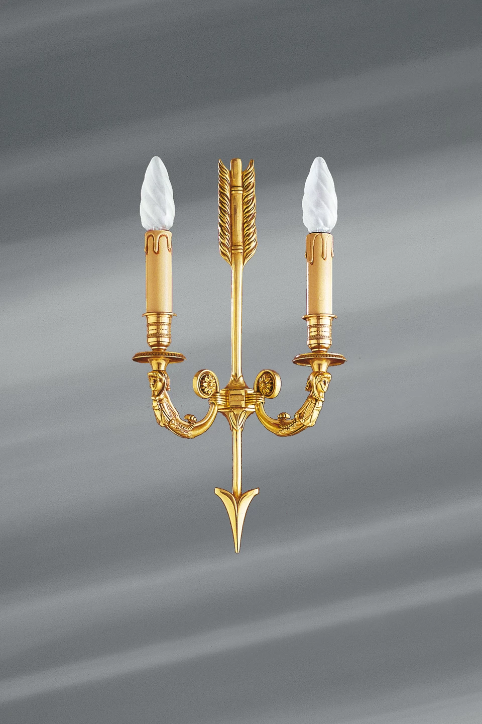 Applique En Bronze Massif, De Style Directoire, Deux Lumières