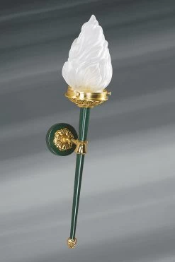 Applique En Bronze Massif, Dorée Et Verte, De Style Directoire