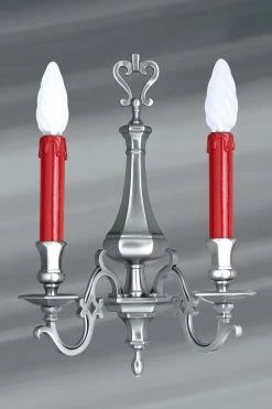 Applique étain Louis XIII Deux Lumières