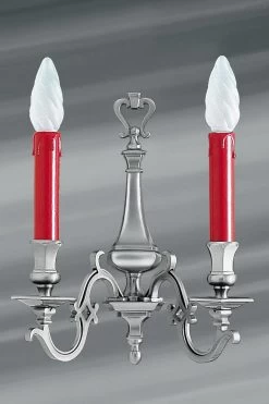 Applique étain Mat Louis XIII à Deux Lumières