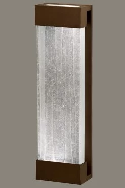 Applique D'extérieur Bronze Et Cristal Massif Motif Lames 61cm