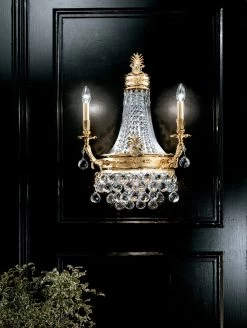 Applique Forme Montgolfière Et Pampilles En Cristal