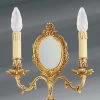 Applique Miroir Louis XV En Bronze Vieil Or Double Bougeoir