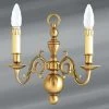 Applique Style Hollandais Laiton Deux Lumières