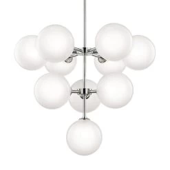 Ashleigh Lustre 10 Lumières En Verre Acidé