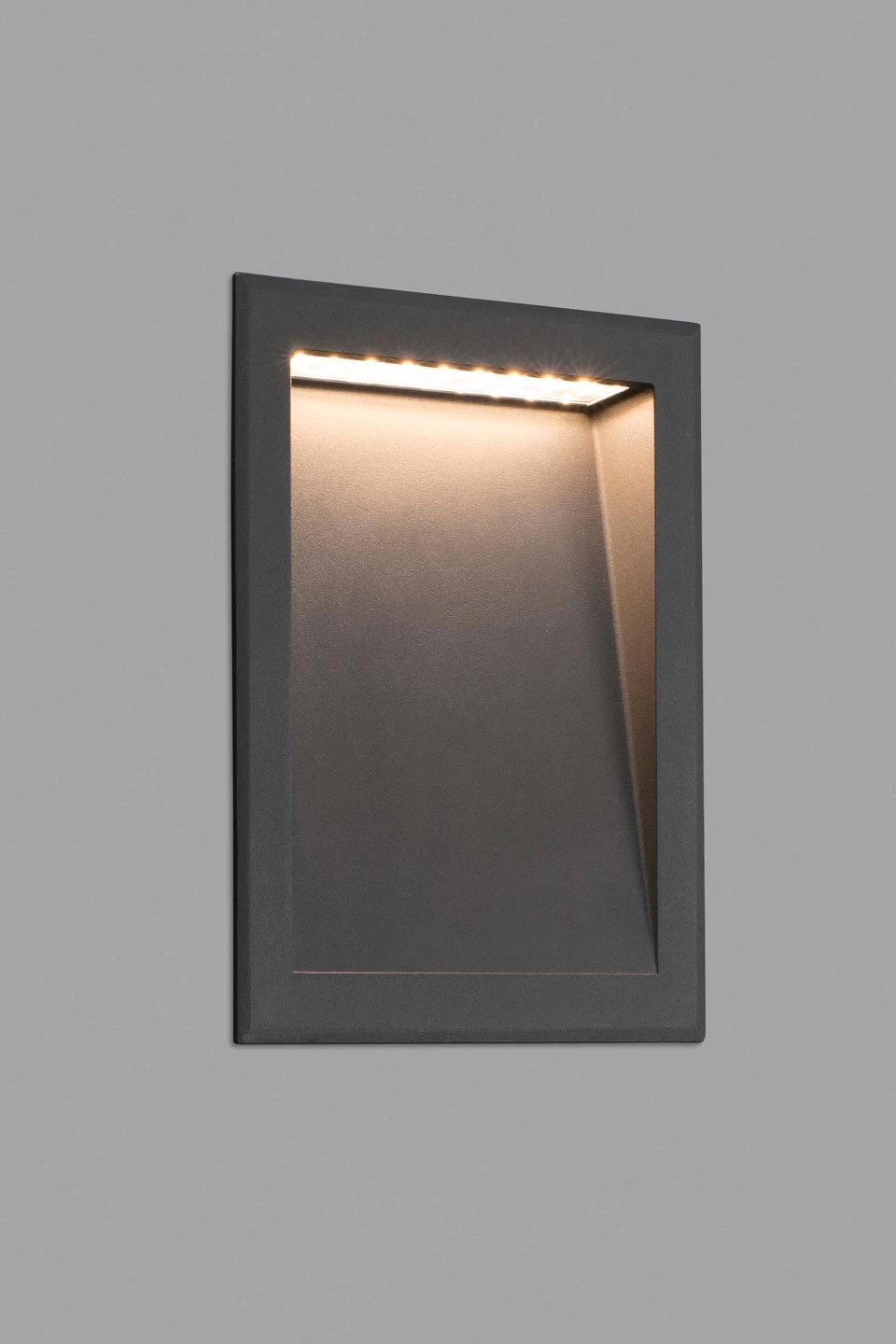 Balise D'extérieur Encastrée Large Rectangle Gris Foncé