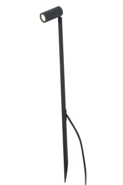 Balise D'extérieur Noire Spot Cylindrique Sur Grande Tige à Pointe Seth