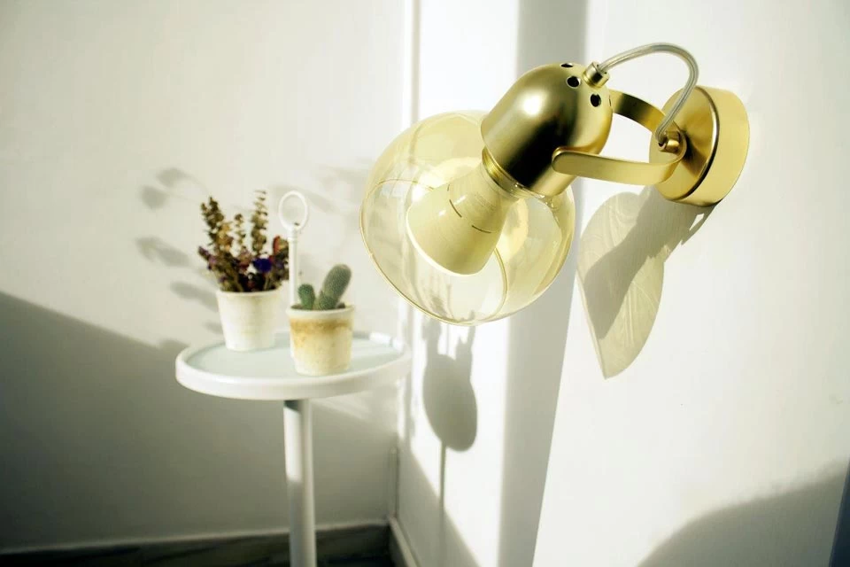 Boogie Spot Doré Et Verre Ambré