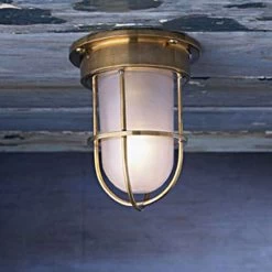 Bounty Ceiling 12V Plafonnier De Jardin Bronze Poli Verre Sablé