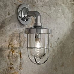 Bounty Wall 12V Applique Bronze Chromé Verre Clair