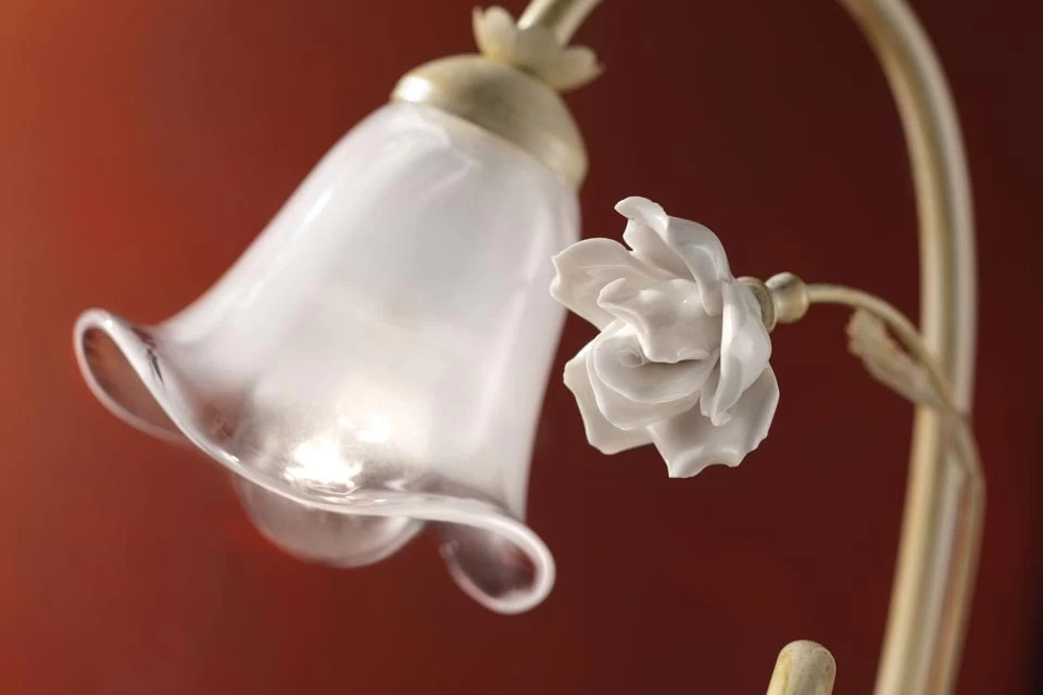 Siena Applique Florale En Céramique Verre Et Laiton Version Droite – Image 2