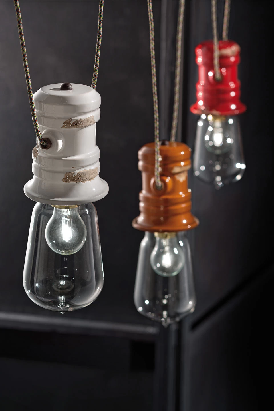 Triple Suspension Pour Loft En Céramique Blanche – Image 3