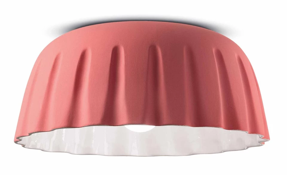 Plafonnier En Céramique Plissée Madame Grès Gris Souris – Image 3