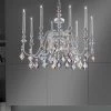 Chic Lustre Chandelier 8 Lumières Argenté