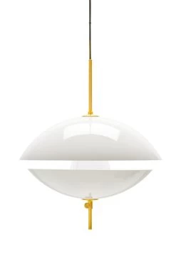 Fritz Hansen Clam Suspension Réglable En Verre Soufflé 55cm