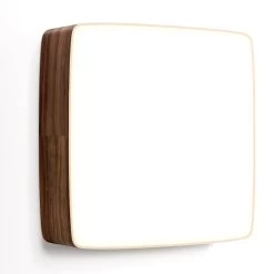 Cube Grande Applique Carrée En Noyer Panneau LED 50cm