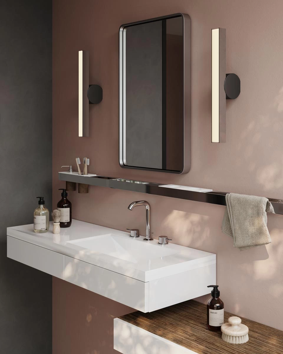 Callée V2 Applique De Salle De Bain Nickel Satiné Et Graphite – Image 2