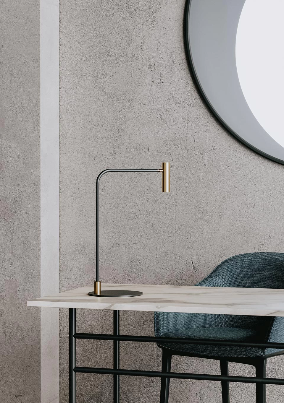 Maho Lampe De Bureau Contemporaine Noire Et Or – Image 2