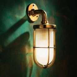 Docklight Wall Applique Bronze Poli Verre Sablé