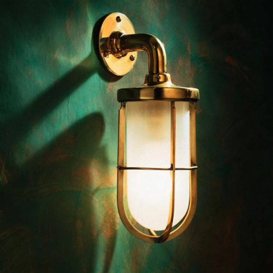 Docklight Wall Applique Bronze Poli Verre Sablé