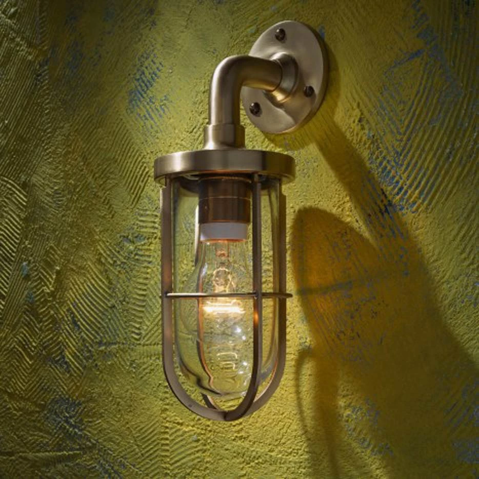 Docklight Wall Applique Extérieur Bronze Poli Verre Clair