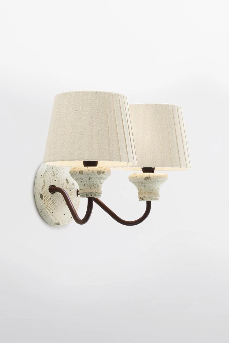 Double Applique Turn Rustico En Bois Patiné