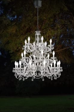 Drylight Grand Lustre Vénitien 24 Lumières éclairage LED Blanc