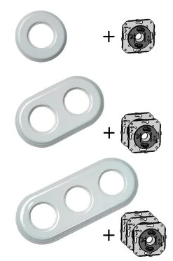 Encadrement En Porcelaine Blanche Pour Interrupteurs Fontini Garby En Saillie - 1 Position