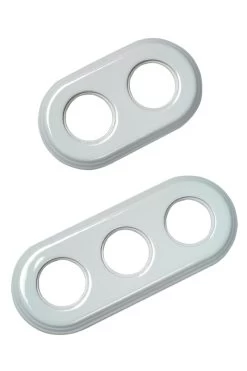 Encadrement En Porcelaine Blanche Pour Interrupteurs Garby Colonial Encastrés - 2 Positions