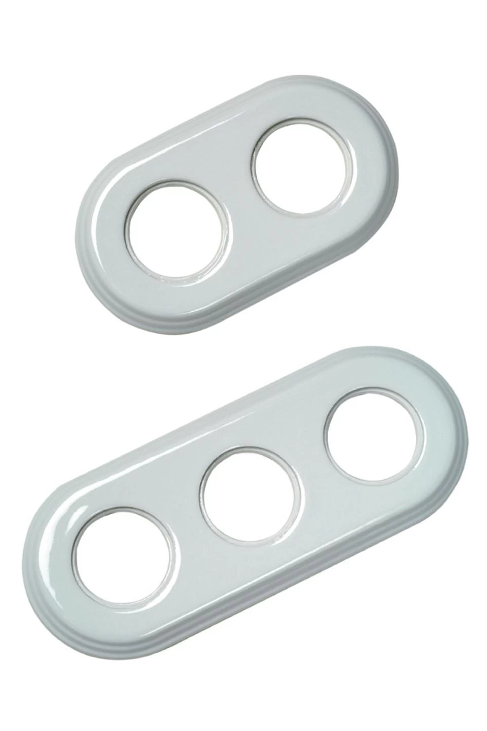 Encadrement En Porcelaine Blanche Pour Interrupteurs Garby Colonial Encastrés - 2 Positions