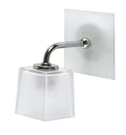 FA V1 Applique Simple Chrome Et Verre Sablé