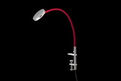 Flex Lampe De Bureau Sur étrier Tissu Rouge