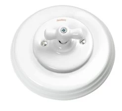 Garby Colonial Interrupteur Rotatif En Porcelaine Blanche Va Et Vient