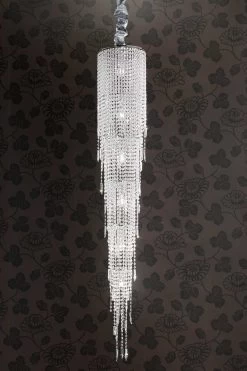 Grand Lustre Conique En Cristal