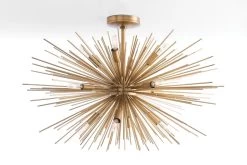 Grand Plafonnier En Laiton Antique Zanadoo