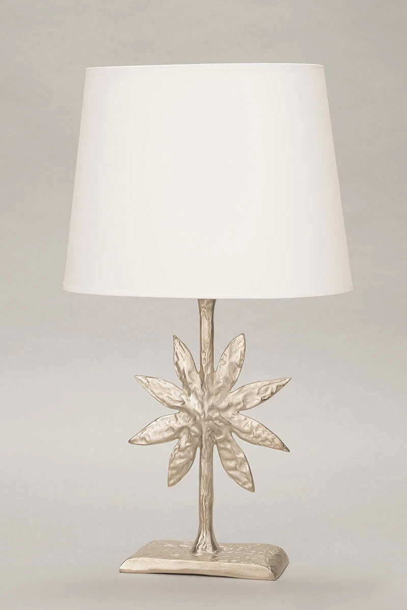 Helios Lampe De Table Soleil En Bronze Argenté