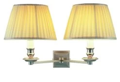 Idra Applique Classique 2 Lumières En Nickel Satiné