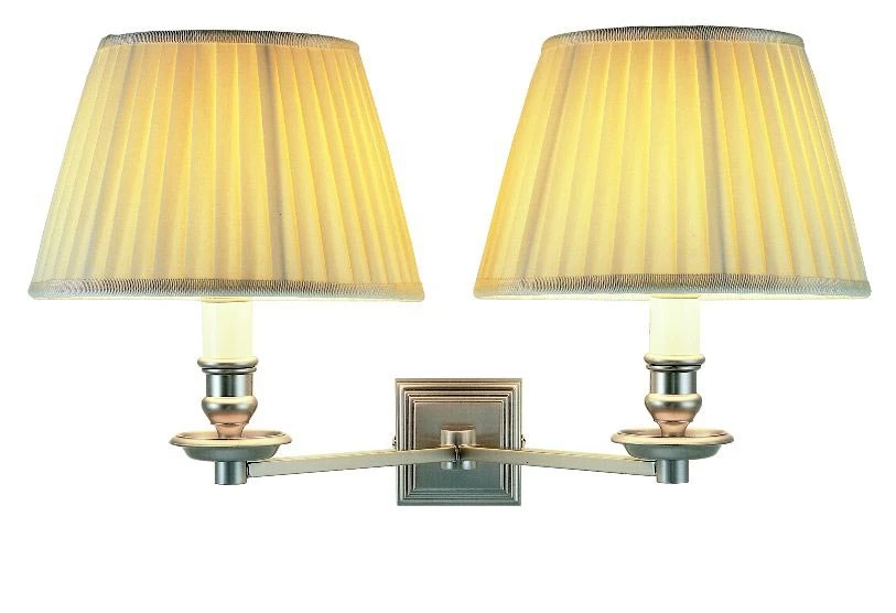 Idra Applique Classique 2 Lumières En Nickel Satiné