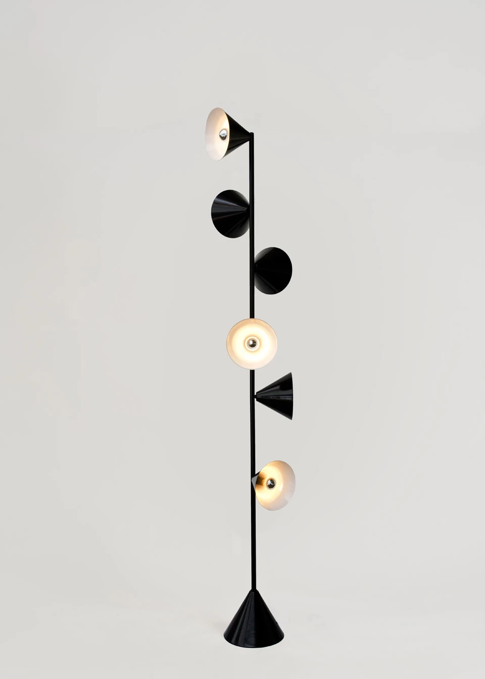 Lampadaire Design Métal Noir 6 Lumières