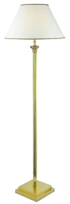 Lampadaire à Socle Carré En Bronze Poli Principe