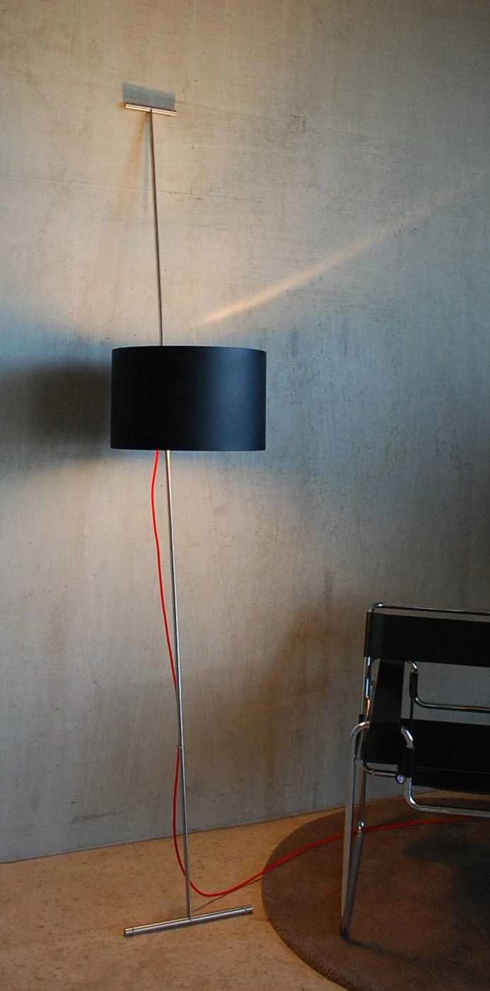 Lift Lampadaire Monte-et-baisse En Bois Et Inox – Image 3