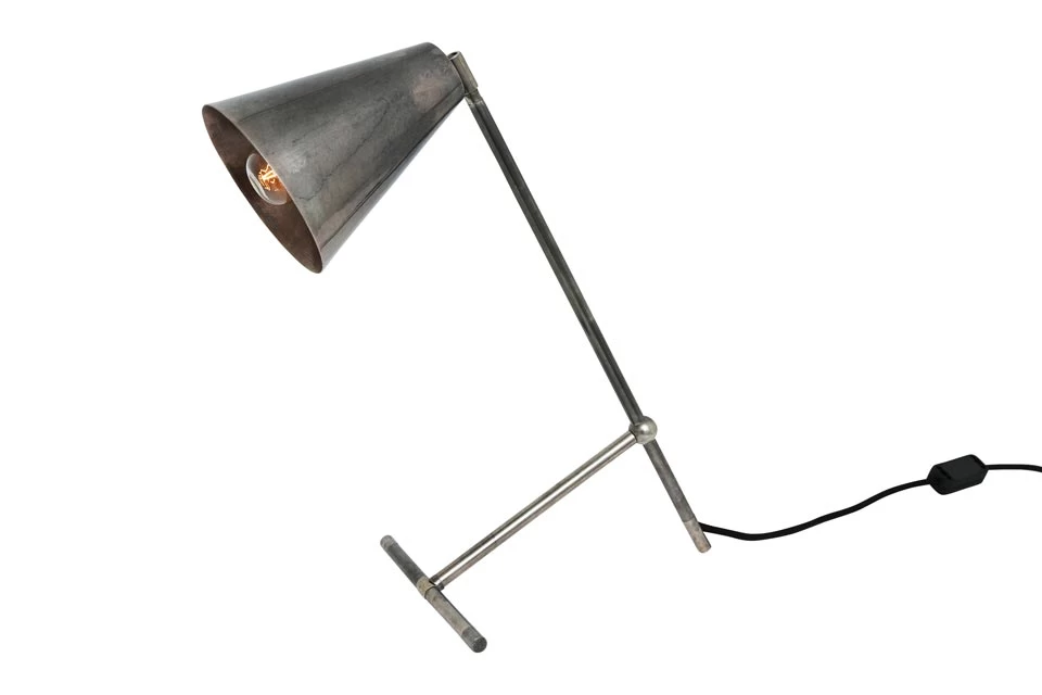 Lampe De Bureau En Argent Antique Havana