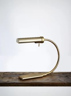 Lampe De Bureau En Métal Doré, Design Minimaliste