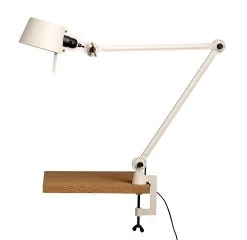 Lampe De Bureau Ou D'atelier écru Sur Pince-étau En Métal Massif Aspect Grainé Bolt Desk